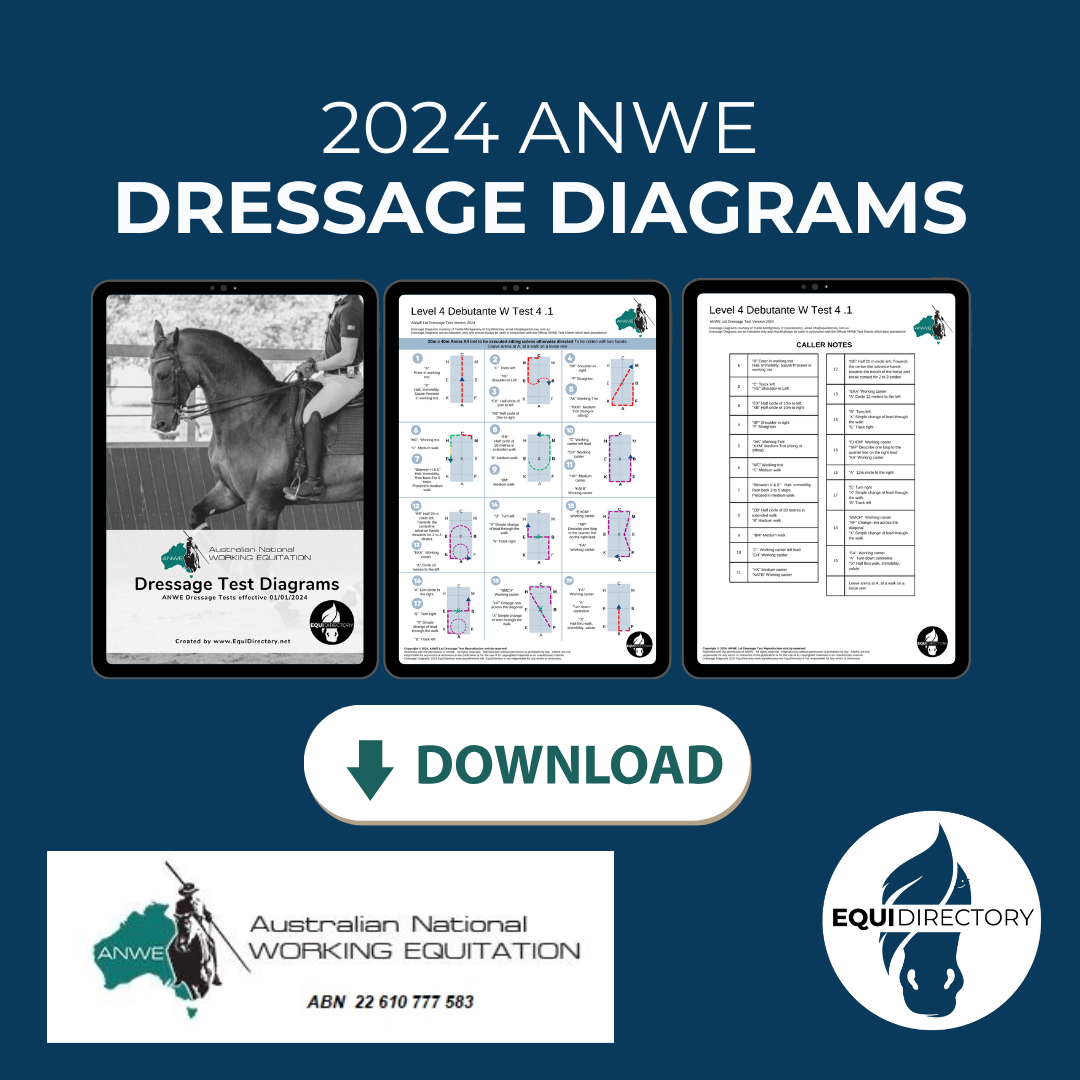 Dressage Test Diagrams 2024 ANWE and 2023 EA EquiDirectory