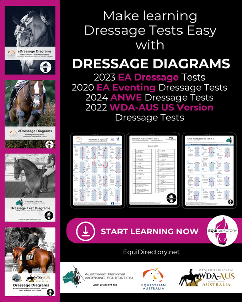 2023 EA Dressage Test Diagram - Prep - Advanced and Eventing Tests
