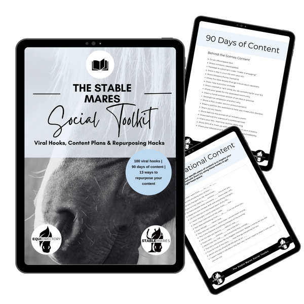 Social Media Toolkit + Social Media Planner for Horse Business Owners