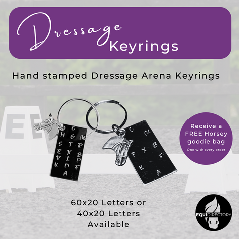 Dressage Arena Keyring - 60x20 or 40x20 Arena letters